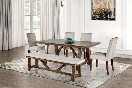 Losone Dining Table Set with Bench Rustic - Jax Mattress (Jacksonville, FL)