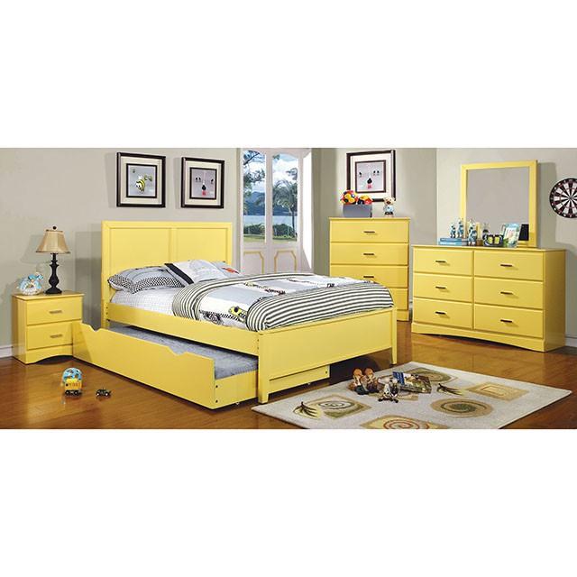 PRIAM Full & Twin Bed, White/Gray, Pink, Chrome, & Yellow - Jax Mattress (Jacksonville, FL)