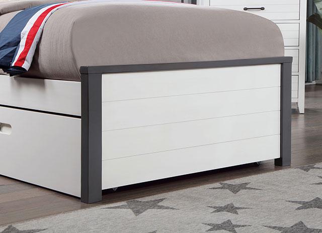 PRIAM Full & Twin Bed, White/Gray, Pink, Chrome, & Yellow - Jax Mattress (Jacksonville, FL)