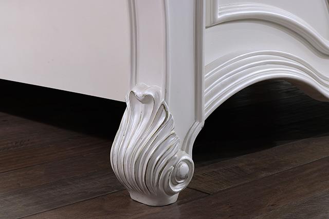 Francione E.King & Queen Bed White & Chrome - Jax Mattress (Jacksonville, FL)