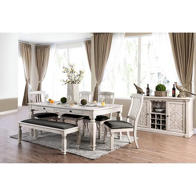 Georgia 6 Pc Dining Table Set with Bench - Jax Mattress (Jacksonville, FL)