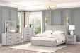 Crowthorne E.King & Queen Bed Grey & White - Jax Mattress (Jacksonville, FL)