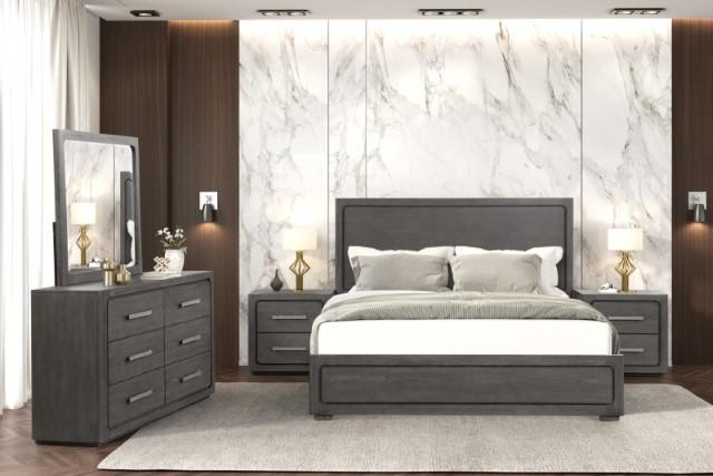 Crowthorne E.King & Queen Bed Grey & White - Jax Mattress (Jacksonville, FL)
