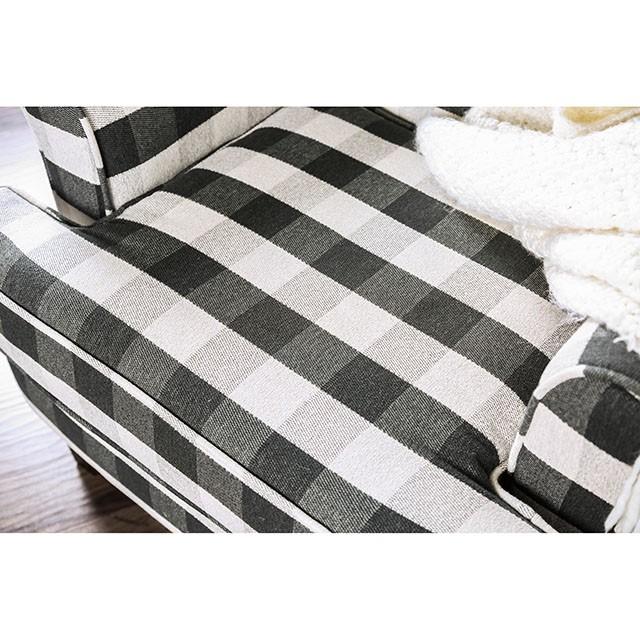 Patricia Ivory/Black Stripe Chair - Jax Mattress (Jacksonville, FL)