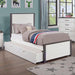 PRIAM Full & Twin Bed, White/Gray, Pink, Chrome, & Yellow - Jax Mattress (Jacksonville, FL)