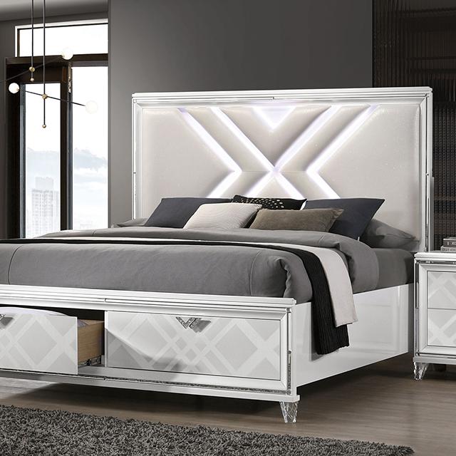 Emmeline 4 & 5 Piece Queen Bedroom Set Gray & White - Jax Mattress (Jacksonville, FL)