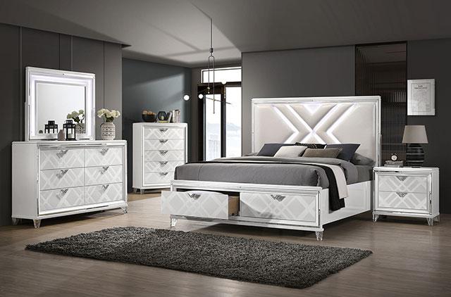 Emmeline 4 & 5 Piece Queen Bedroom Set Gray & White - Jax Mattress (Jacksonville, FL)