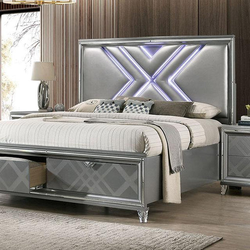 Emmeline 4 & 5 Piece Queen Bedroom Set Gray & White - Jax Mattress (Jacksonville, FL)