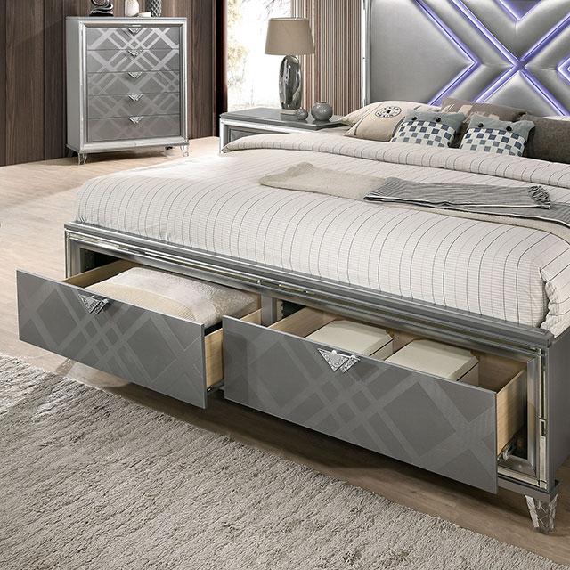 Emmeline 4 & 5 Piece Queen Bedroom Set Gray & White - Jax Mattress (Jacksonville, FL)