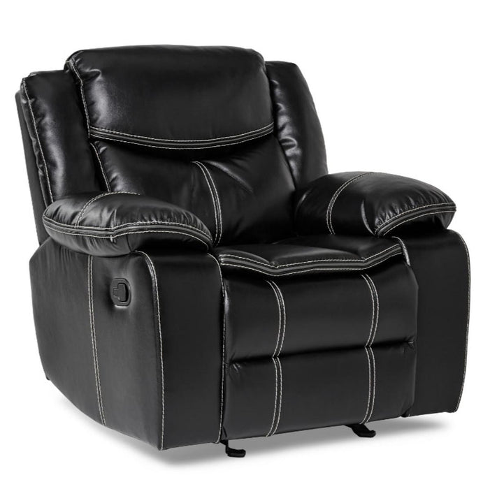 Bastrop Glider Reclining Chair in Black 8230BLK-1 - Jax Mattress (Jacksonville, FL)