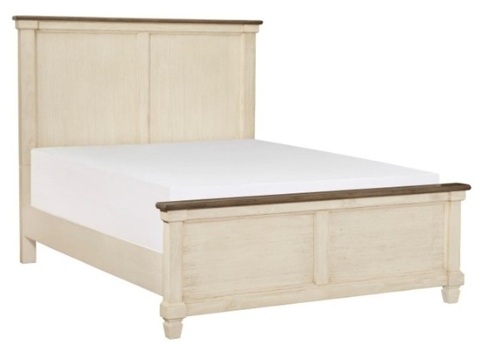 Weaver Queen Panel Bed in Antique White 1626-1* - Jax Mattress (Jacksonville, FL)