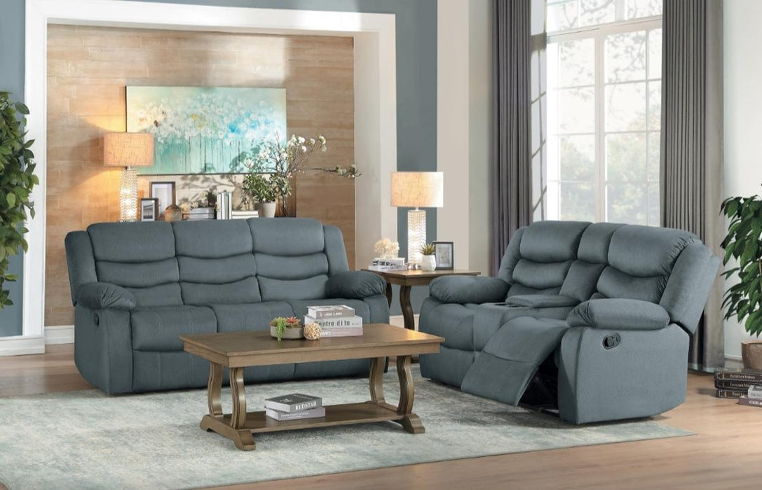 Discus Double Reclining Sofa in Gray 9526GY-3 - Jax Mattress (Jacksonville, FL)