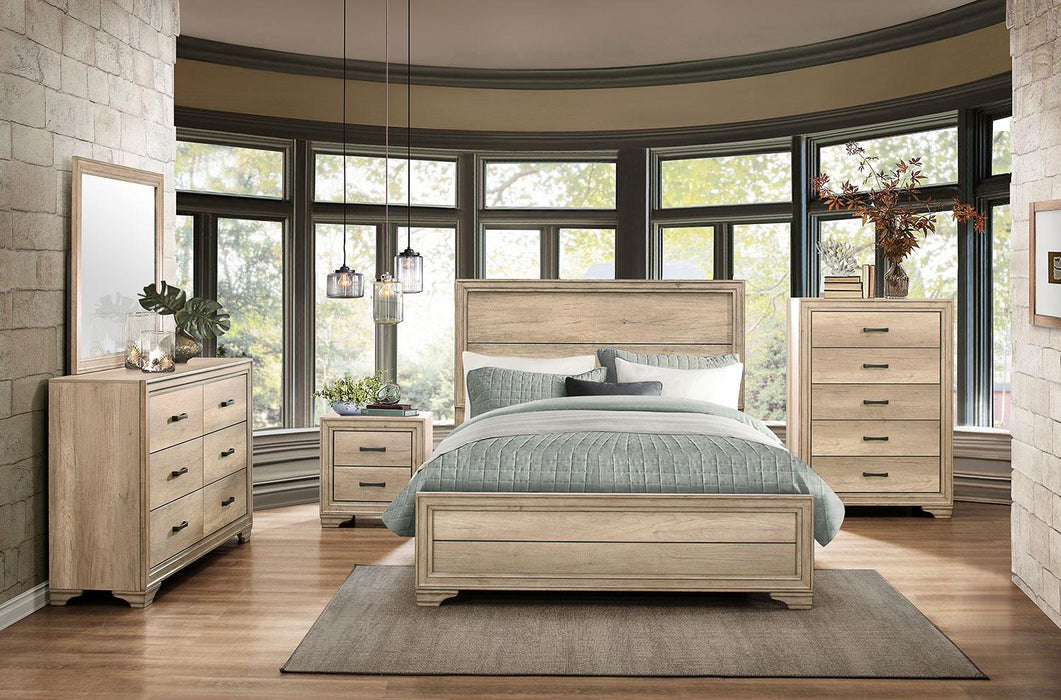 Lonan King Panel Bed in Natural 1955K-1EK* - Jax Mattress (Jacksonville, FL)