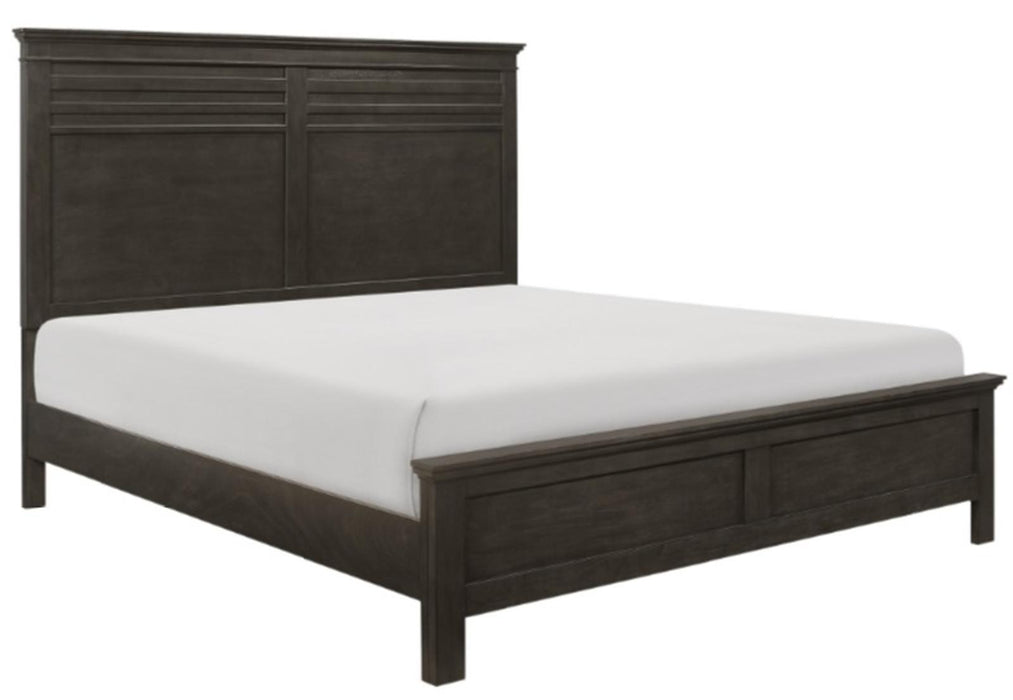 Blaire Farm King Panel Bed in Saddle Brown Wood 1675K-1EK*