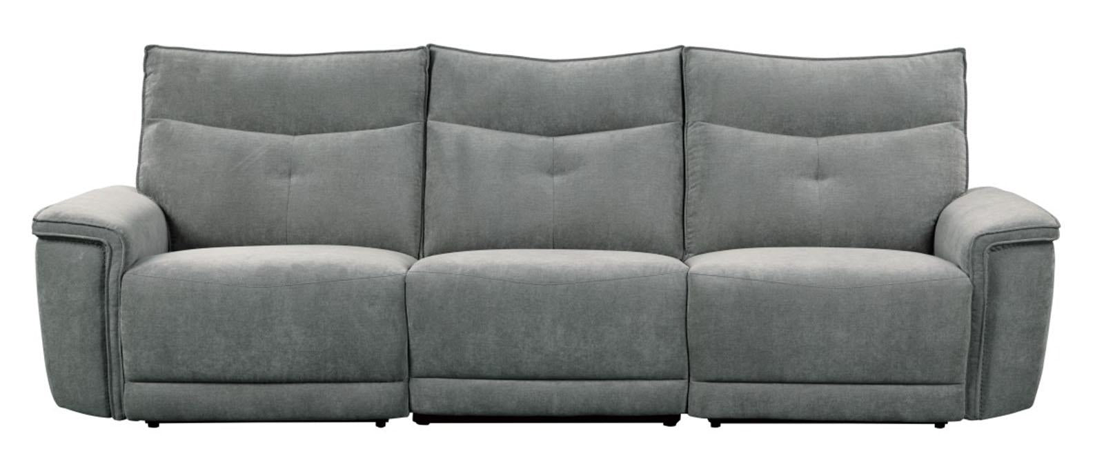 Tesoro Power Double Reclining Sofa w/ Power Headrests in Dark Gray 9509DG-3PWH*