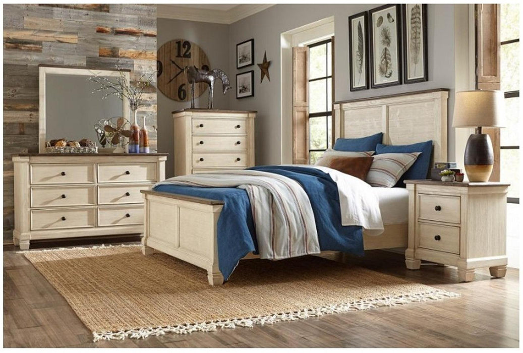 Weaver Queen Panel Bed in Antique White 1626-1* - Jax Mattress (Jacksonville, FL)