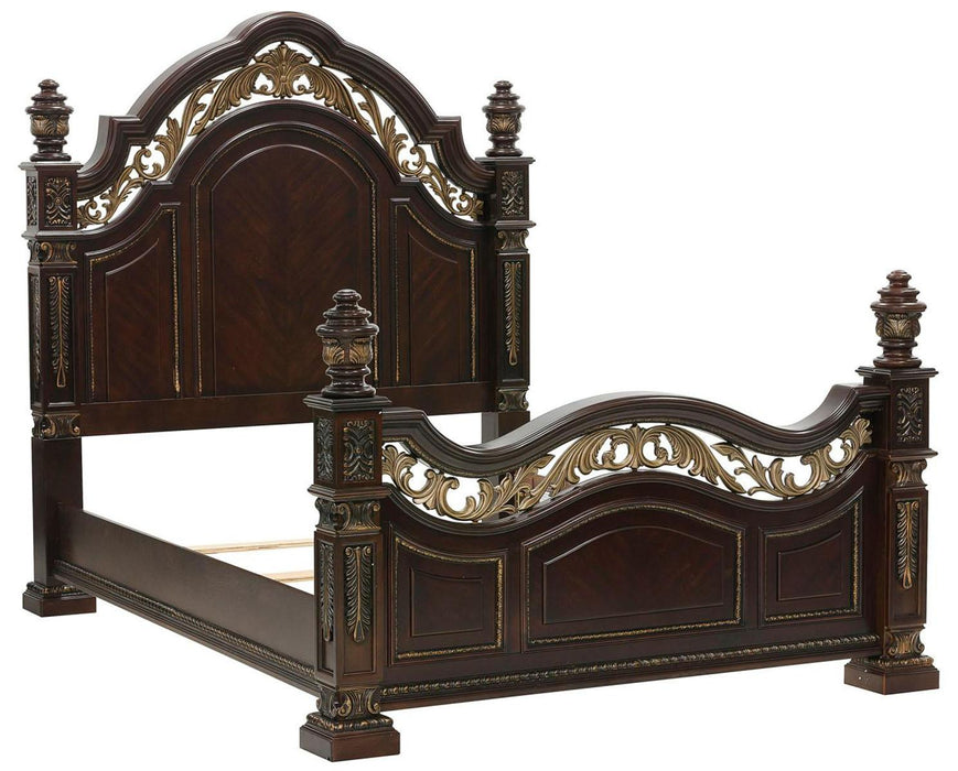 Catalonia Queen Poster Bed in Cherry 1824-1