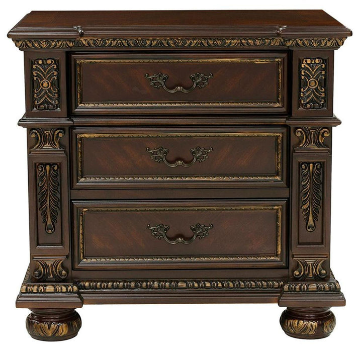 Catalonia 3 Drawer Nightstand in Cherry 1824-4