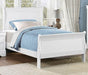 Mayville Twin Sleigh Bed in White 2147TW-1 - Jax Mattress (Jacksonville, FL)