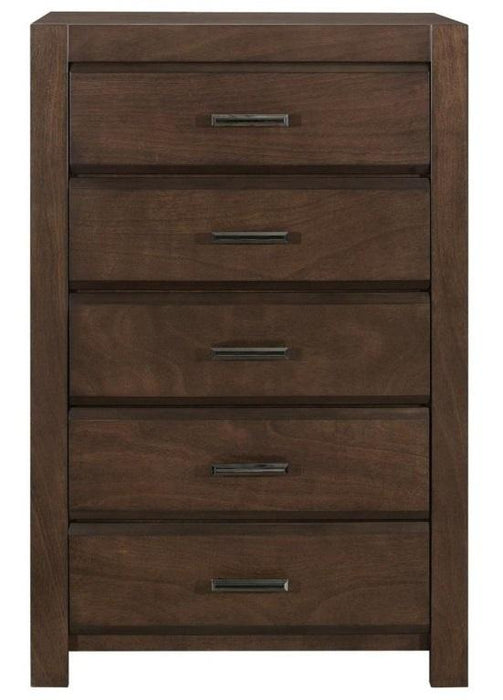 Erwan 5 Drawer Chest in Dark Walnut 1961-9