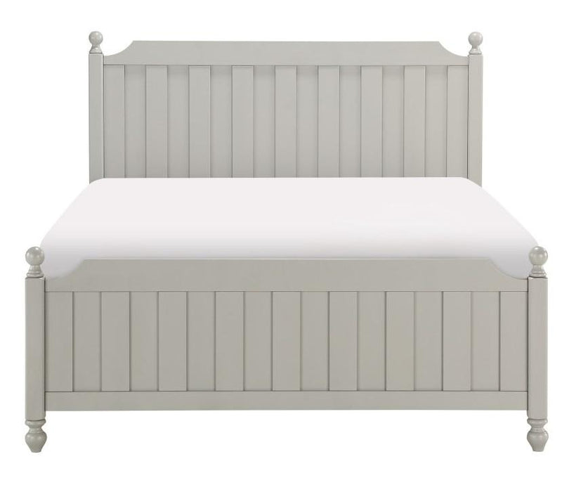 Wellsummer Queen Panel Bed in Gray 1803GY-1*