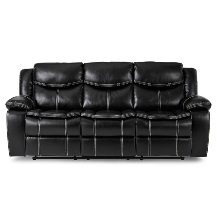 Bastrop Double Reclining Sofa in Black 8230BLK-3
