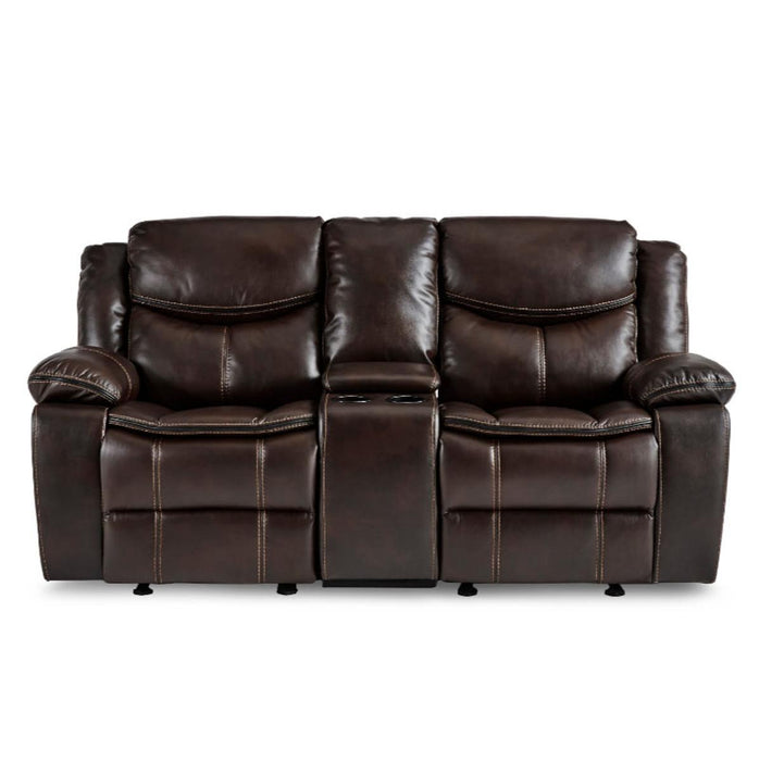 Bastrop Double Glider Reclining Loveseat in Brown 8230BRW-2