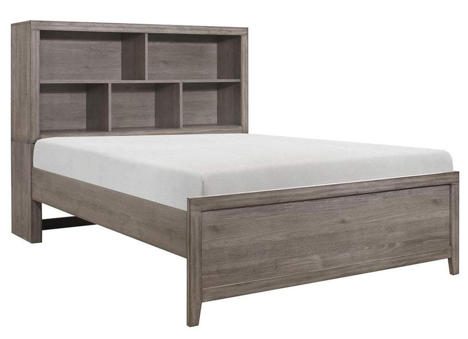 Woodrow Queen Platform Bed in Gray 2042NB-1* - Jax Mattress (Jacksonville, FL)