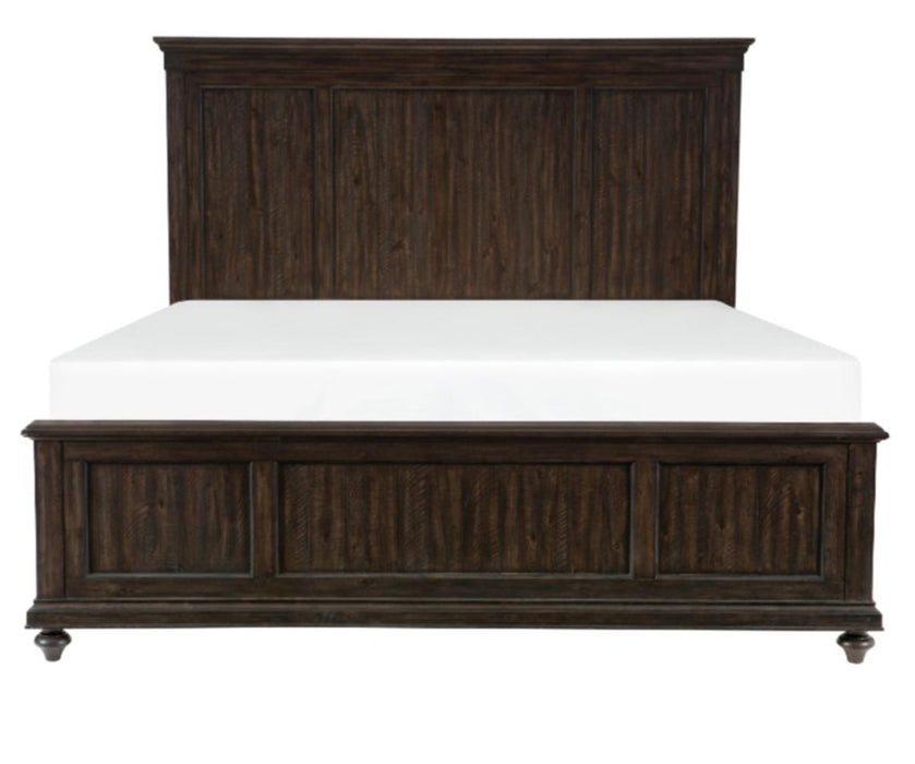 Cardona Queen Panel Bed in Driftwood Charcoal 1689-1* - Jax Mattress (Jacksonville, FL)