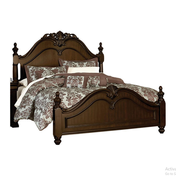 Mont Belvieu Queen Panel Bed in Dark Cherry 1869-1* - Jax Mattress (Jacksonville, FL)