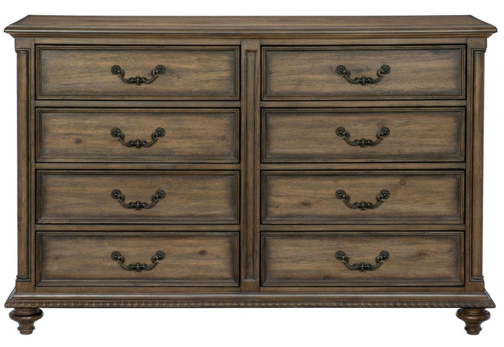 Rachelle 8 Drawer Dresser in Weathered Pecan 1693-5