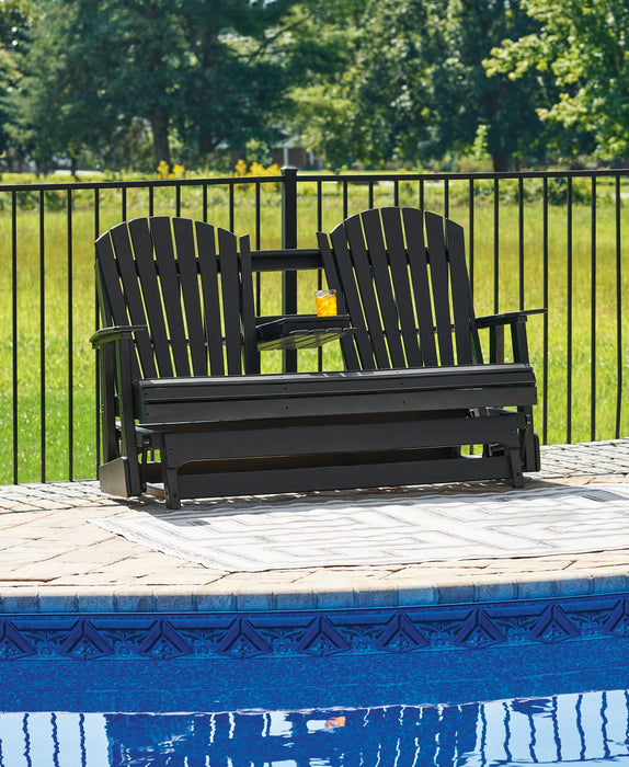 Hyland wave Outdoor Glider Loveseat - Jax Mattress (Jacksonville, FL)