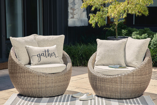 Danson Swivel Lounge with Cushion (Set of 2) - Jax Mattress (Jacksonville, FL)