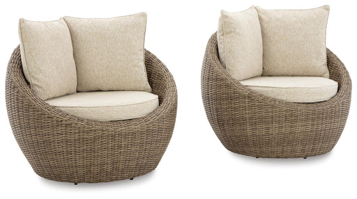 Danson Swivel Lounge with Cushion (Set of 2) - Jax Mattress (Jacksonville, FL)