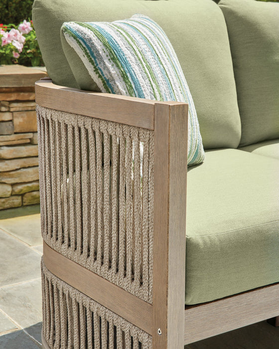 Serena Shores Outdoor Sofa with Cushion - Jax Mattress (Jacksonville, FL)