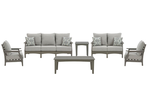 Visola Outdoor Sofa and Loveseat Set - Jax Mattress (Jacksonville, FL)