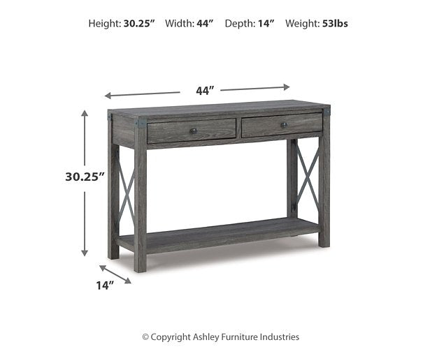 Freedan Sofa/Console Table - Jax Mattress (Jacksonville, FL)