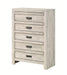 Crown Mark Furniture Valor 5 Drawer Chest in Gray image