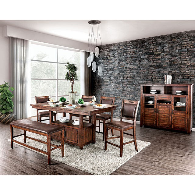 Wichita 6 Pc Counter Ht Table Set with Bench - Jax Mattress (Jacksonville, FL)
