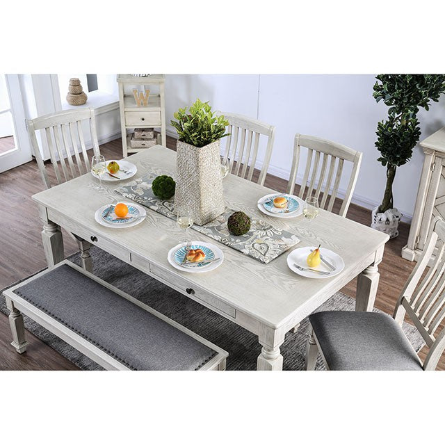 Georgia 6 Pc Dining Table Set with Bench - Jax Mattress (Jacksonville, FL)