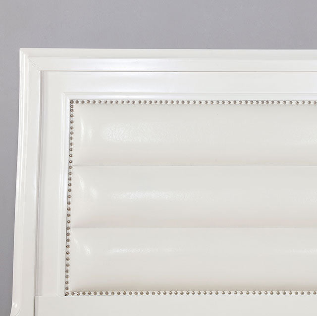 Golva E.King & Queen Bed White & Silver - Jax Mattress (Jacksonville, FL)