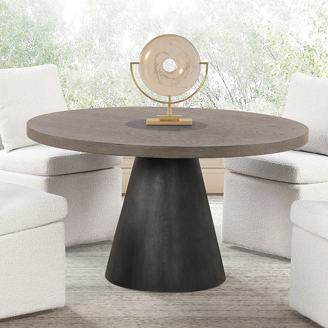 Broager 5 Pc Dining Table Set (Light Gray Caster Chairs)