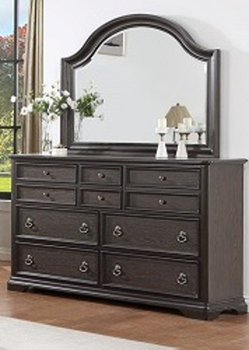 Crown Mark Furniture Duke Mirror in Dark Brown