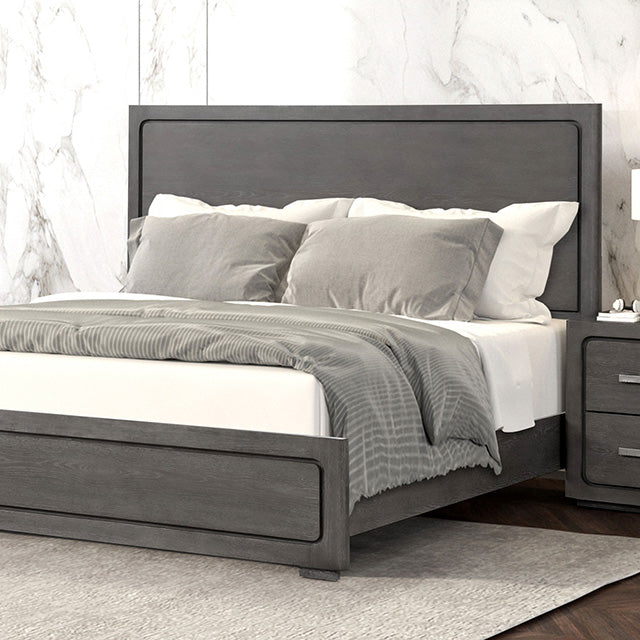 Crowthorne E.King & Queen Bed Grey & White - Jax Mattress (Jacksonville, FL)