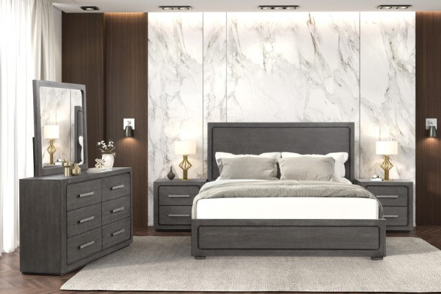 Crowthorne E.King & Queen Bed Grey & White - Jax Mattress (Jacksonville, FL)