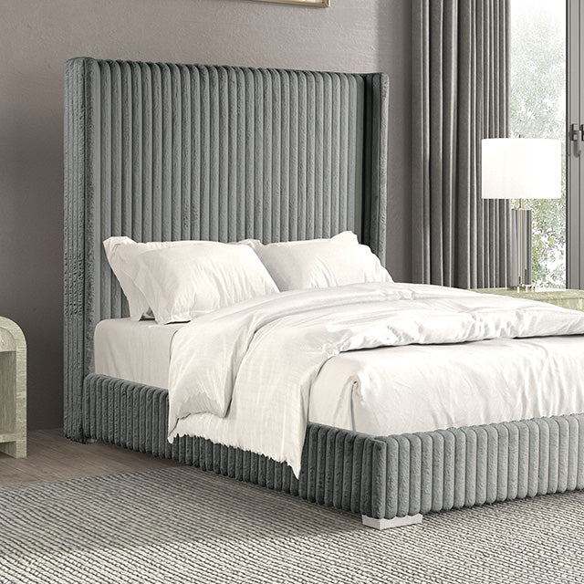 Cadwell E.King, Queen, & Full Bed White, Gray, & Black - Jax Mattress (Jacksonville, FL)