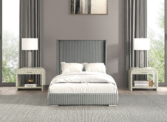 Cadwell E.King, Queen, & Full Bed White, Gray, & Black - Jax Mattress (Jacksonville, FL)