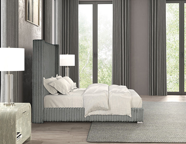 Cadwell E.King, Queen, & Full Bed White, Gray, & Black - Jax Mattress (Jacksonville, FL)