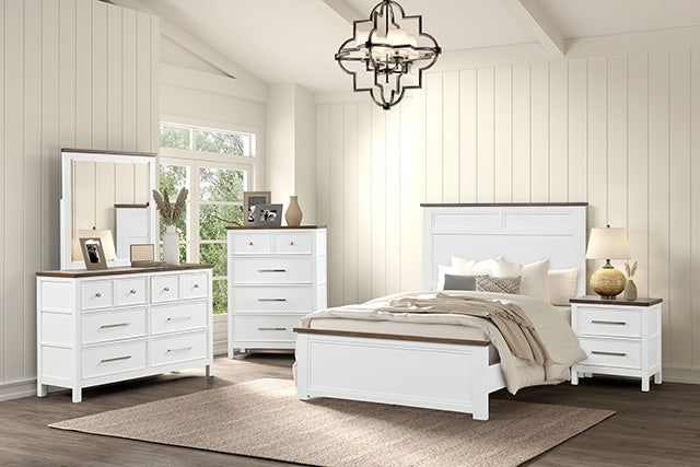 Pinetop Twin & Full Bed White & Blue - Jax Mattress (Jacksonville, FL)