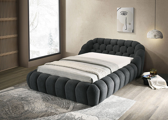 Newquay E.King & Queen Bed White, Grey, & Black - Jax Mattress (Jacksonville, FL)